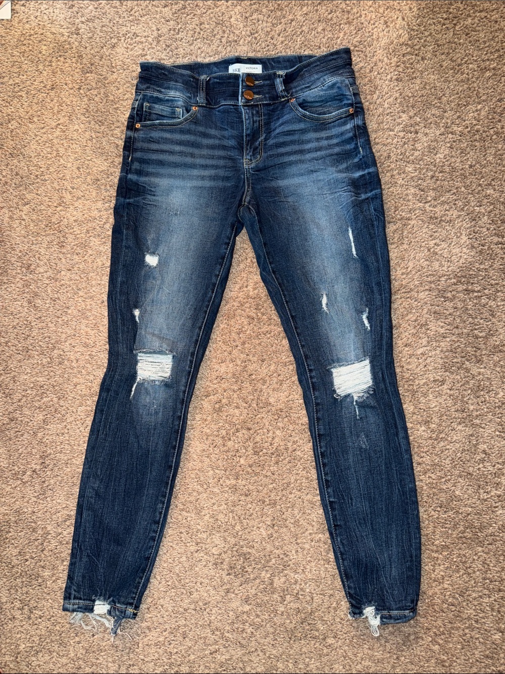 BKE Victoria mid rise skinny ankle jeans size 28